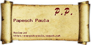 Papesch Paula névjegykártya